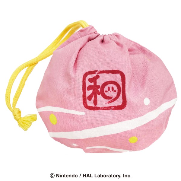 KIRBY FuwafuWa collection water balloon shaped drawstring bag /(1) Kirby