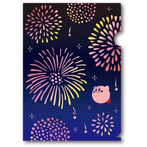 KIRBY clear file FuwafuWa collection /(6) Kirby and Fireworks