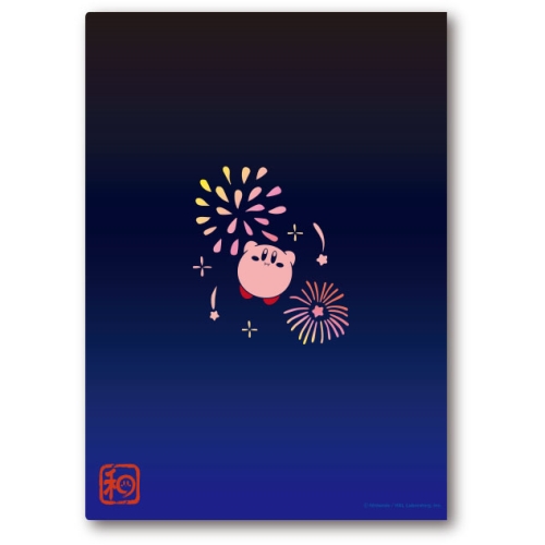 KIRBY clear file FuwafuWa collection /(6) Kirby and Fireworks