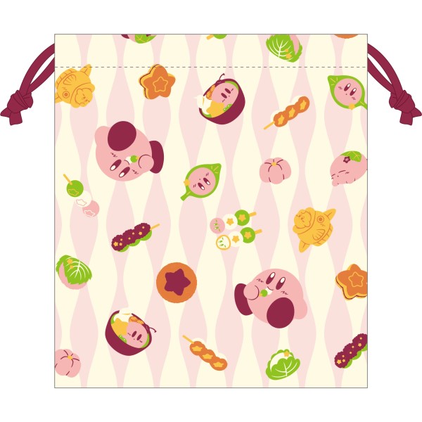 KIRBY FuwafuWa collection drawstring bag / Kirby and Japanese sweets